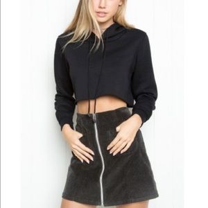 Brandy Melville Corduroy Front Zip Skirt